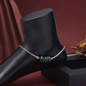 Green Color Oxidised Anklets